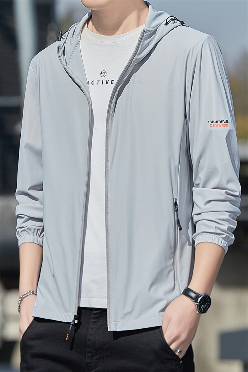CRRR-FS3226钱塘2020-1夏季新款男士外套时尚连帽防晒服主推P55,男装防晒衣,钱塘207-1