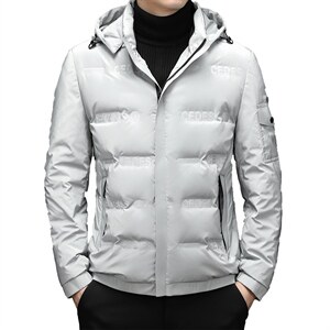 中青年男士外穿拉链连帽纯色鸭绒羽绒服外套男装SNNYR99637-P235,男装羽绒服,电商B212（原钱塘6029）