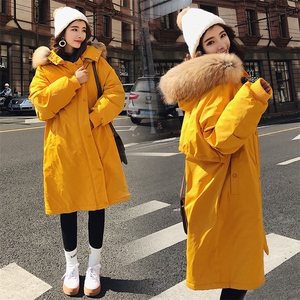 大货 !可脱卸帽大毛领棉服8505A-8828仿毛真毛图片
