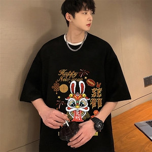 麂皮绒短袖t恤男大码半袖男 JD82299-P25图片
