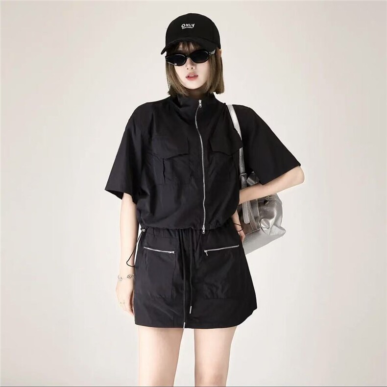 2025时尚百搭运动套装短袖短裤,女装套装/套裙,翩雅女装供货