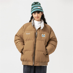 2026冬季新款男日系潮牌纯色刺绣宽松休闲棉服加厚外套MY376-F146