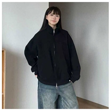 秋季重磅380克全棉得物品质立领双拉链开衫卫衣外套AH923-P42，女装短外套，四季星座610B