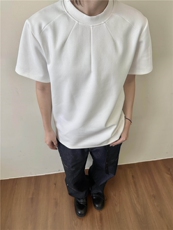 网图-25T011-特P25抖音曼巴棉280克圆领短袖t恤，男装T恤，电商B327