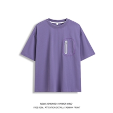 抖音品质夏季新款潮流拉链设计宽松短袖T恤B315-ST005-特p35控68，男装T恤，电商B315
