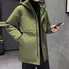 主推款现货超爱皮连帽中长款时尚韩版学生团体服羽绒服，男装羽绒服，星座301D-5(原星座1415）