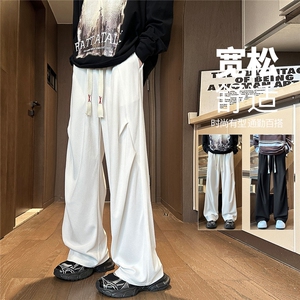 YK131 特P38 控68 品质保障！秋装舒适面料打褶情侣宽松休闲长裤图片