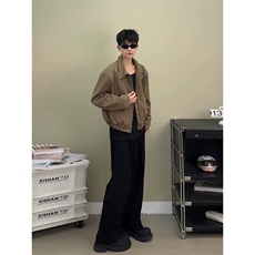 网图有货cleanfit垫肩哈灵顿短款飞行夹克男翻领棒球服A902-P62，男装夹克，星座1505