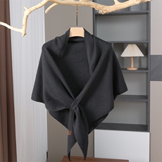 2025年新款时尚百搭简约休闲穿孔三角披肩，披肩，九月九羊绒