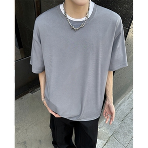 8XL-M 高品质！！特大码冰丝速干T恤男透气短袖上衣纯色DX314P25图片