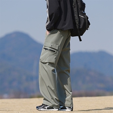 户外登山运动裤子男春夏2025新款休闲工装裤潮牌伞兵裤宽松直筒裤，男装休闲裤，星座914-1