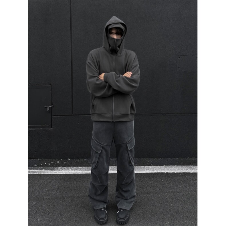 现货！65棉加绒双层悍匪连帽卫衣1005-FWWY04-常规P78加绒P88,男装卫衣,星座1005