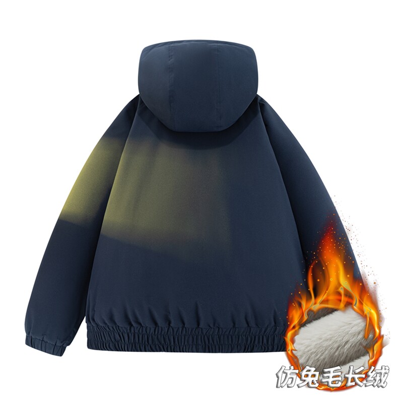 2025复古加绒毛领棉衣冬季新款座山雕宽松连帽派克棉服M2556p88,男装棉衣,电商D315