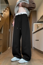 休闲裤男秋季新款港风宽松高品质华棉复合牛奶丝长裤K8558-特P40，男装休闲裤，星座214-9