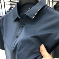 polo衫中年商务休闲男装夏季新款男士短袖T恤半袖翻领宽松上衣服，男装Polo衫，电商B212（原钱塘6029）