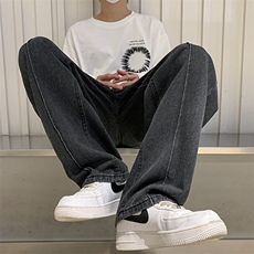 DM173-P45男装直筒阔腿休闲牛仔裤2025新款，男装牛仔裤，电商D321-1