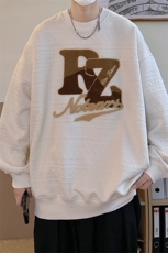 2023春新款撞色立体毛巾绣宽松圆领套头卫衣23088-P55控885，男装卫衣，星座914-3