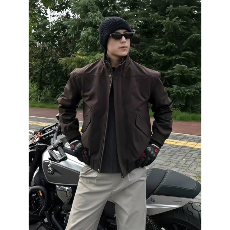 MY12-尺码M-3XL-P85-秋冬立领骑兵棉衣夹克显宽硬汉风棉服外套,男装夹克,星座1811B