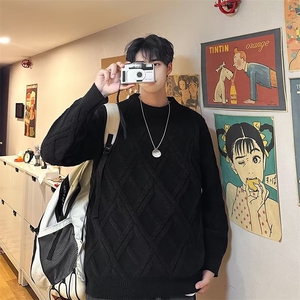 美式毛衣男秋冬季潮牌痞帅针织衫小众设计感慵懒感毛线衣