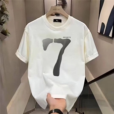 字母印花圆领2025春季冰丝高品质百搭T恤T31-P35，男装T恤，星座1602（原101B）