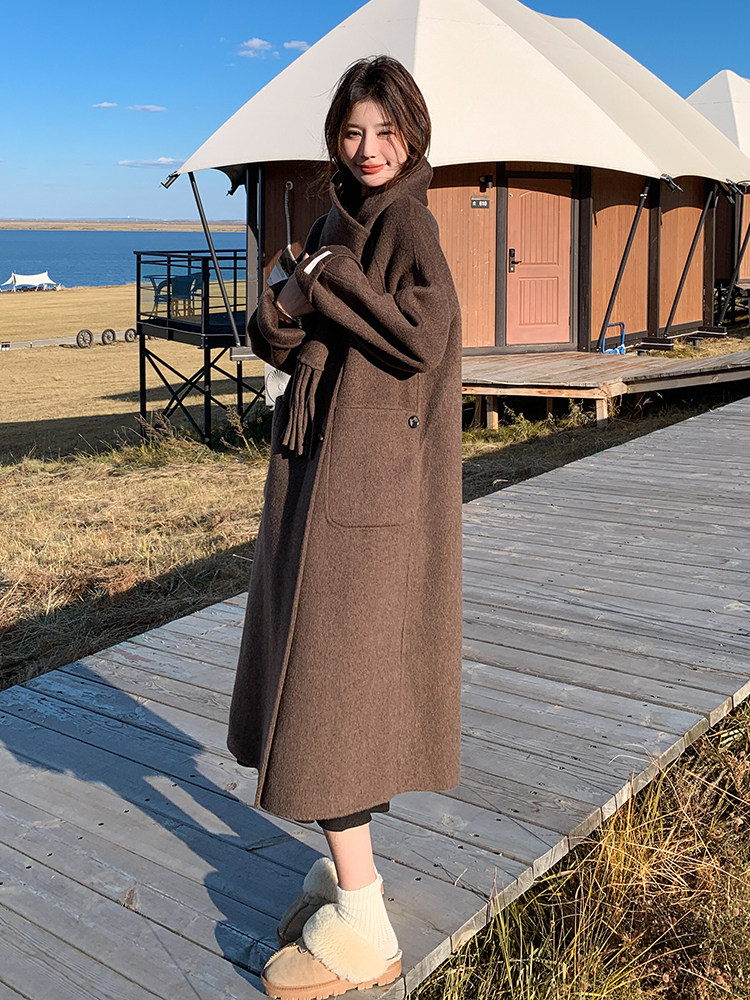 2025现货主推手工双面呢70毛羊毛大衣210-6337-P265-K388,女装双面呢大衣,浙宝210（原浙宝191）
