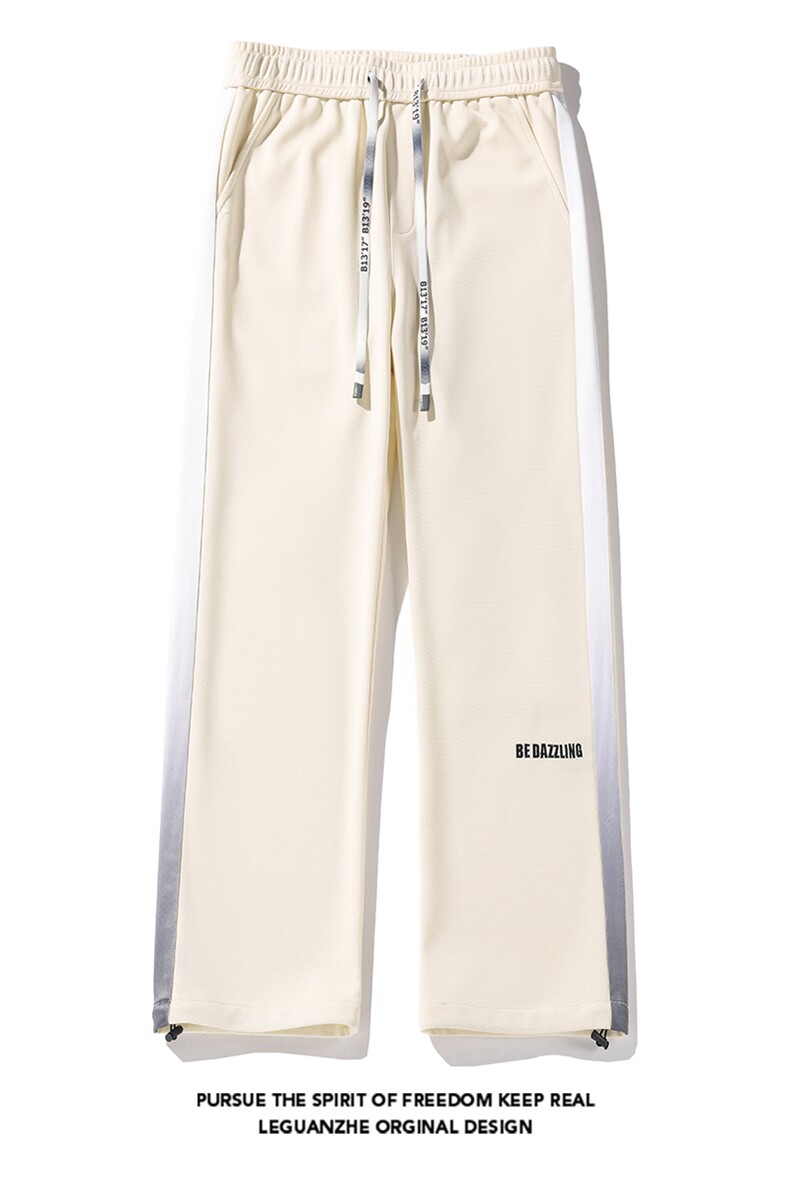 2024秋季新款白底大码菠萝格刺绣休闲裤M-5XHK24582-P50,男装休闲裤,电商A022