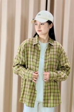 春季新款现货（跨境电商）格子男女情侣款潮流宽松格纹衬衣，男装衬衫，星座1107-1