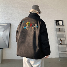 麂皮绒棉衣男大码立领棉袄子男羽绒棉服JM87301-P110，男装棉衣，电商A040