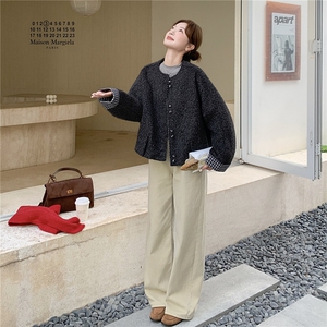 【上新】大货 韩系格子拼接皮毛一体短外套 2C075-882-P175-K258图片