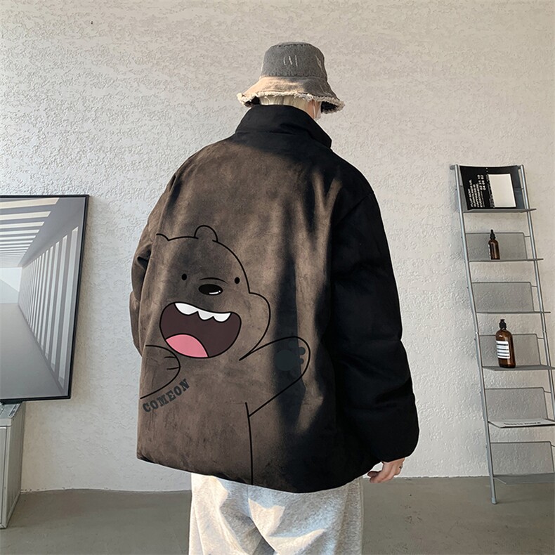 麂皮绒棉衣男大码立领棉袄子男羽绒棉服JM87131-P110,男装棉衣,电商A040