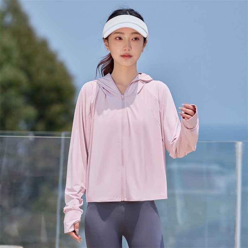 薄款防晒衣女夏2025新款黑胶帽檐原纱冰丝防紫外线透气防晒服披肩,女装防晒衣,韩蔻秀
