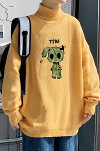 ！2023冬季潮流男士高领毛衣大码保暖针织衫加厚毛线M708P55，男装针织衫/毛衣，电商B220