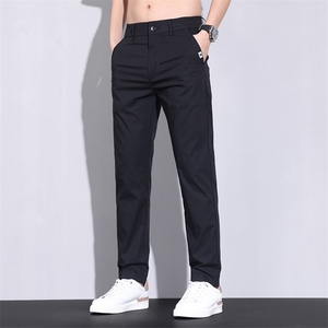 夏季男士薄款休闲裤冰丝男装裤子时尚修身弹力西裤CK571-P45现货