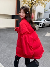 花边拼接白鸭绒棒球羽绒服女2025冬装保暖外套小个子跨年圣诞好看，女装羽绒服，艾米莉亚