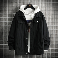 牛仔夹克男大码牛仔外套男茄克NJ77286-P60，男装工装外套，电商A040A