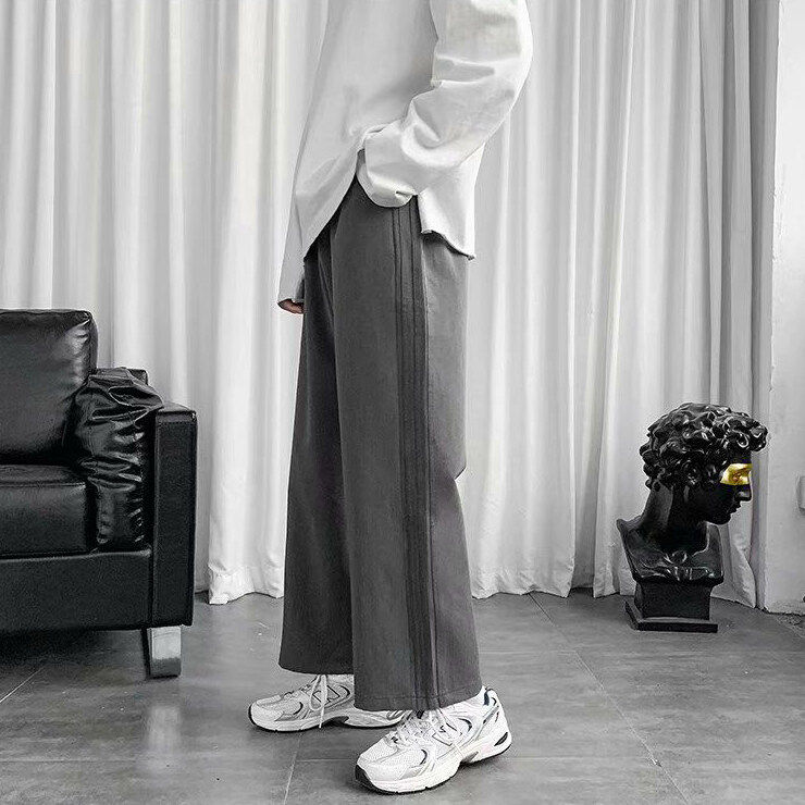 2025秋季原宿风休闲运动裤显瘦高腰宽松直筒阔腿裤长裤男HZ597，女装休闲裤，四季星座610B