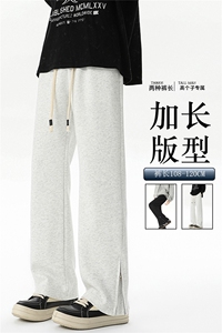 加长高个子微喇裤子男春季潮牌拉链卫裤190cm美式运动裤KZ032P58图片