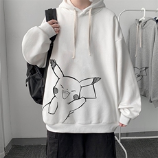 WY2193-P35加绒款-P40纯棉连帽卫衣男大码运动帽衫宽松薄外套男，男装卫衣，电商A040