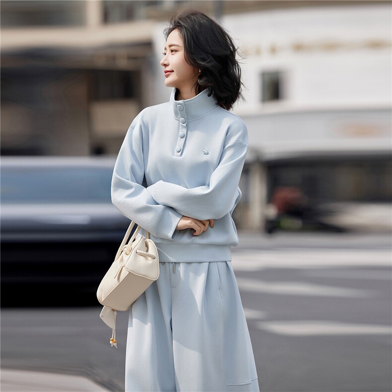 2026春装新款休闲套装阔腿裤时尚显瘦两件套裤，女装套装/套裙，姿萝菲