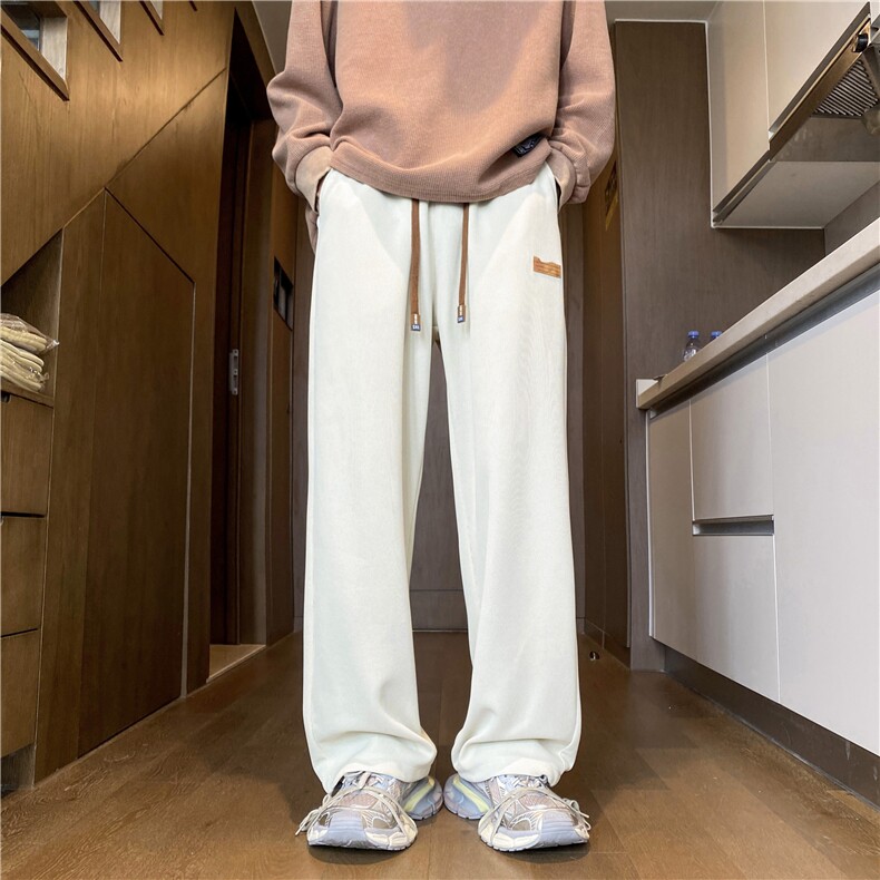 抖音品质港风潮流纯色百搭休闲长裤宽松裤子K5321b315-p45控58,男装休闲裤,电商B315