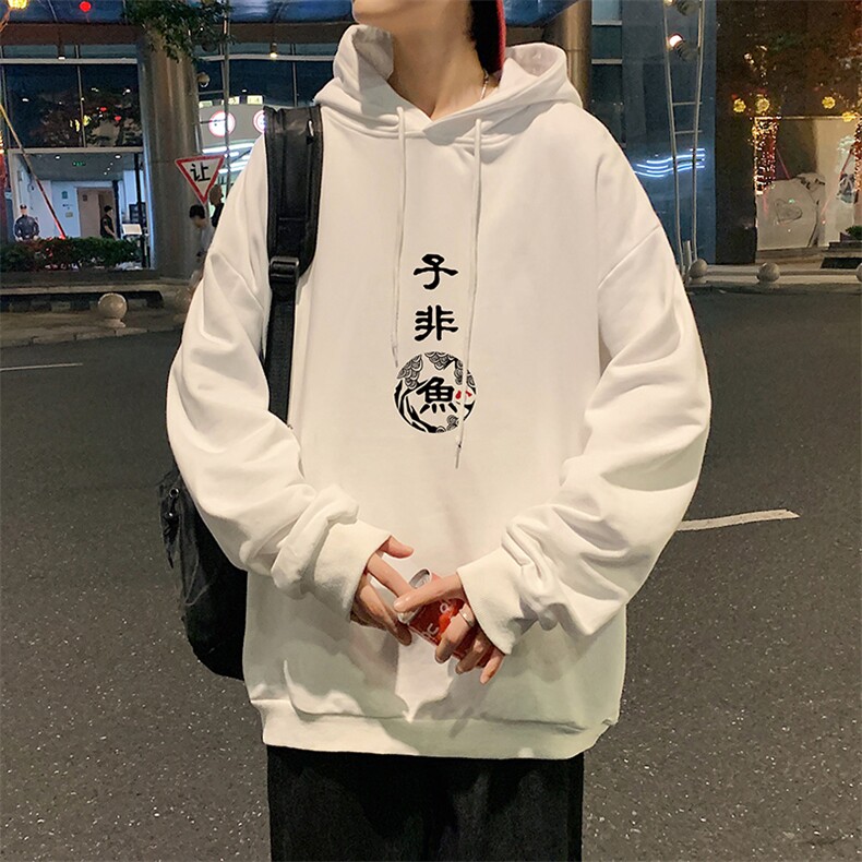WY2070-P35 加绒款-P40 纯棉连帽卫衣男大码运动帽衫宽松薄外套男图片