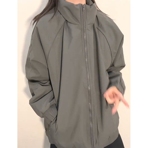现货美式高街休闲夹克冬季三防立领纯色户外工装加厚棉服外套图片