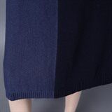 针织衫/毛衣圆领2021年秋季套头长袖中长款直筒，女装针织衫/毛衣，独衣靓