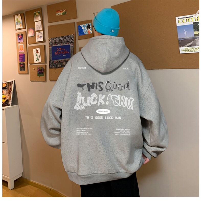 抖音供货、重磅360克现货加绒印花连帽卫衣HD019-1-LMWY44115-P40,男装卫衣,电商019-1