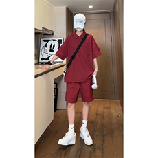 量大优供视频泡泡纱polo衫套装短袖短裤男CP77TZ-特p50，男装牛仔裤，电商B371