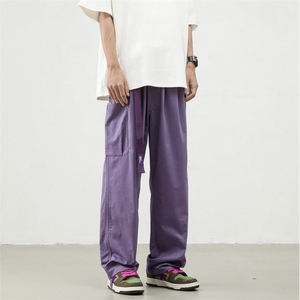 秋季新款卡扣飘带工装裤M~5XL XZ604-KG59-P60控78图片