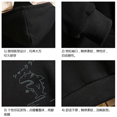 WY2092-P40纯连帽卫衣男大码运动帽衫宽松薄外套砖墙挂拍，男装卫衣，电商A040A