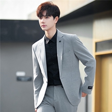 26年春秋季新款正装男西服青年韩版简约时尚休闲单西外套313-P150，男装西服，电商A355（原A415）
