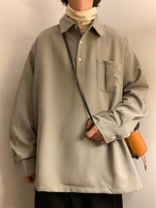 港风男装休闲秋装百搭POLO衫男1241-P35图片