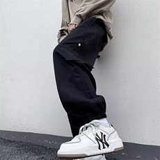 工装裤男宽松情侣运动休闲裤日系cityboy松紧束脚长裤子GK913-p43，男装工装外套，星座1008-1